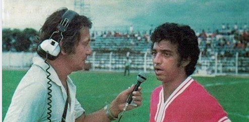 Juary dando entrevista a Noel Paulino, no antigo Luthero Lopes