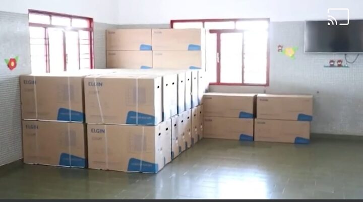 28 ares-condicionados serão instalados na unidade escolar de Poxoréu