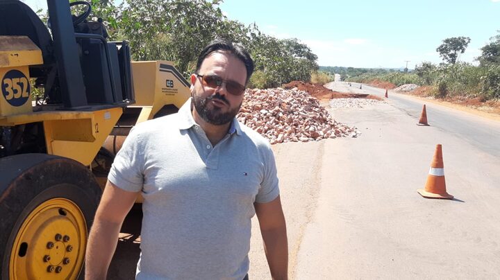 Deputado Claudinei acompanha as obras de manutenção do Anel Viário