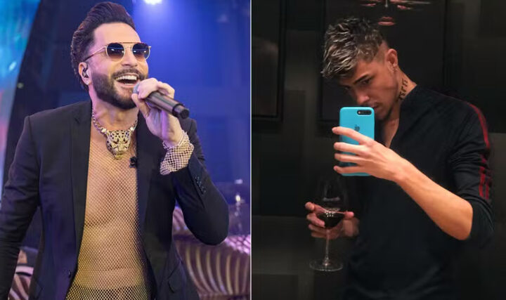 Latino e o filho Guilherme Rocha Reprodução/Instagram