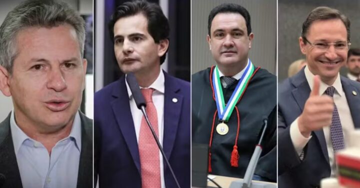Da esquerda à direita: Mauro Mendes, Fábio Garcia, Ricardo Almeida e Ulisses Rabaneda — Foto: Reprod